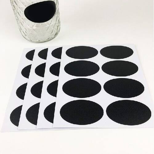 好货Oval Spice Stickers Self Adhesive Black Label for Caviar