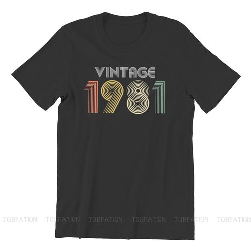 极速40th Birthday Vintage 1980 Tshirt Vintage Men Graphic Te