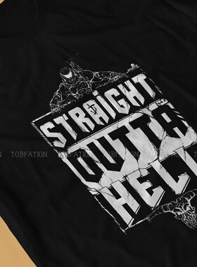极速Straight Outta Hell  Doom Slayer Game T Shirt Vintage Te