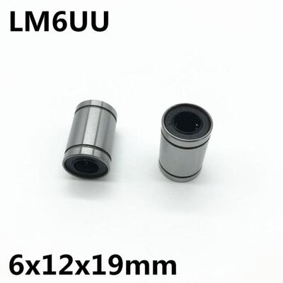 极速10pcs LM6UU ball bearing inner diameter 6x12x19mm guide