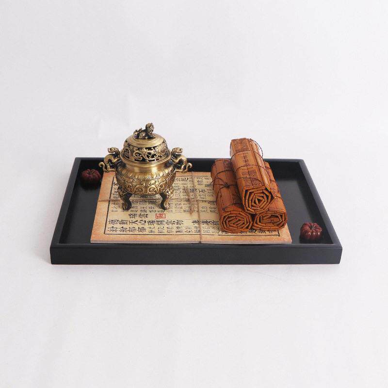 新中式样板间茶室边柜书柜软装饰设计师艺术屏风橱窗桌面组合摆件
