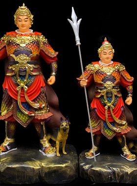 二郎神杨戬二郎真君树脂像华光大帝D马王爷马天君像彩绘工艺品摆