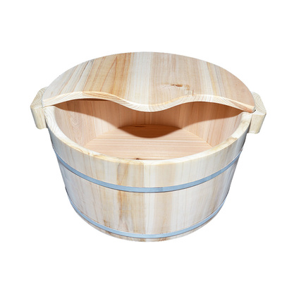 木桶儿童泡脚洗脚足疗沐浴大小家用养G生无胶无油漆香杉木带盖木