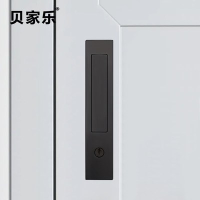 木门移门锁卫生间推拉门锁厨房阳台趟门折叠门美式V嵌入式隐形钩