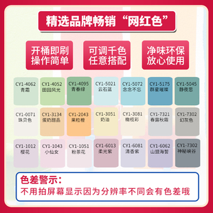 晨阳水漆防霉环保内墙小罐漆彩色分装家用室内墙自刷乳.胶漆田园