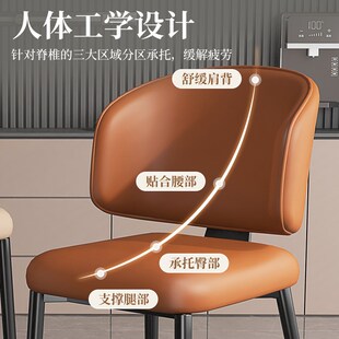 轻奢餐椅家用餐桌椅子高s级茶椅铁艺椅子梳妆凳休闲椅麻将靠背凳