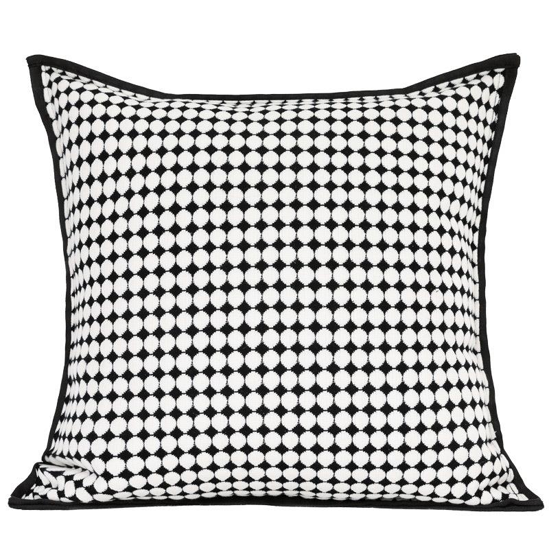 YLMJ-14黑白师波点床旗加厚品全棉软装床抱枕靠垫现简约代样板间