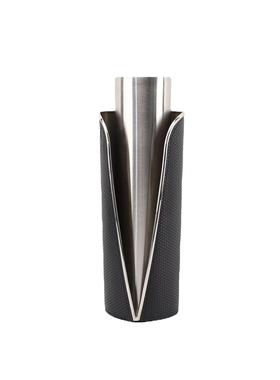 欧式创意简约金属皮革开口花器客厅办公室书房餐厅玄关家居装饰品