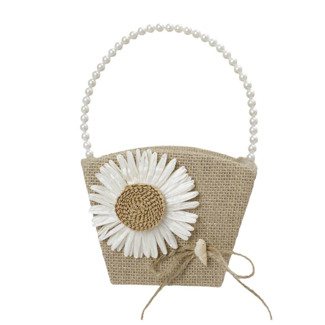 复古粗麻布婚礼花童手提花篮可放糖果花瓣仿真花装饰新娘撒花喜篮,节庆用品/礼品,陪嫁用品套装,淘宝优惠券,粉丝福利购,淘宝优惠卷