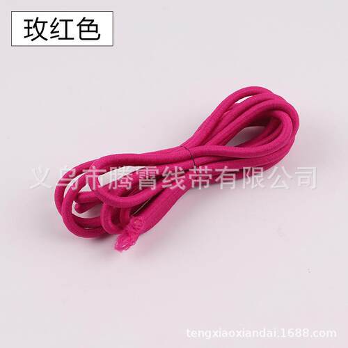 4mm彩色圆橡皮筋粗头花松紧带头绳松紧线绳牛筋绳弹力绳衣服抽绳