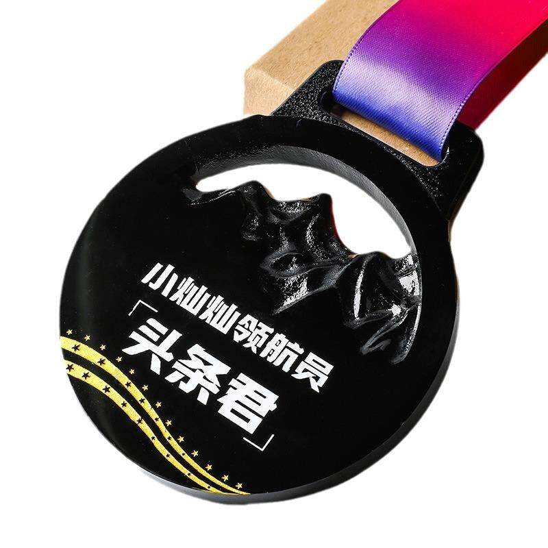奖牌挂牌定制水晶内雕彩印荣誉表彰运动会纪念马拉松比赛奖品