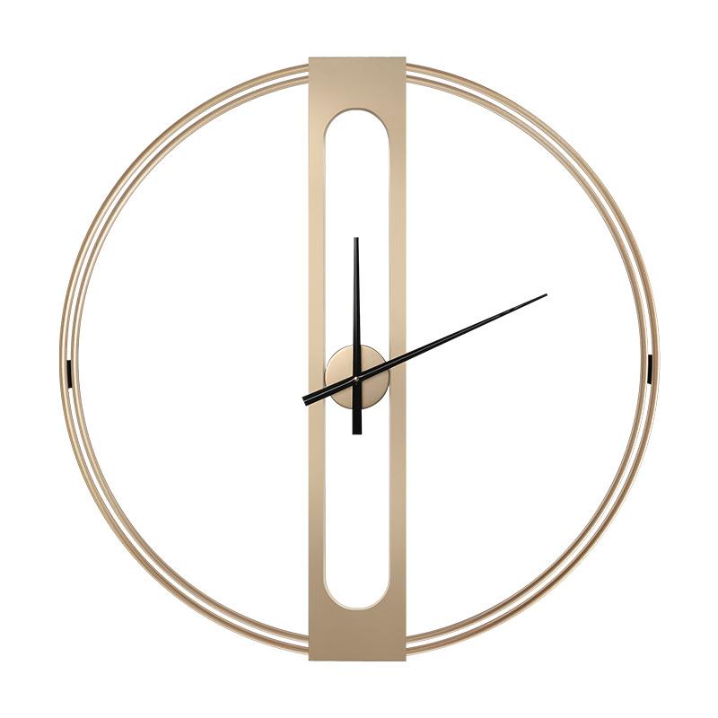 北欧创意个性时尚wallclock静音钟表家用ins铁艺挂钟简约