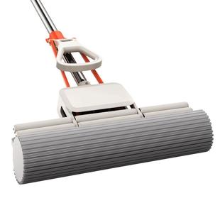 欧沐嘉38CM大号胶棉拖把懒人家用免手洗滚轮挤水海绵拖地新款