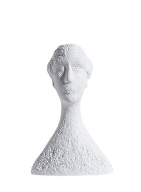 意式抽象人物雕塑摆件艺术白色装饰品样板间客厅玄关书柜摆设
