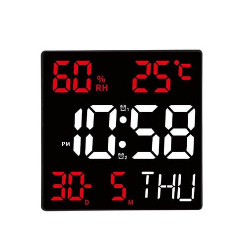 新款大屏LED时钟插电式简约台式闹钟多功能电子闹钟现货