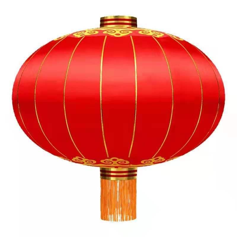 植绒铁口灯笼广告圆形户外元旦商场大门装饰大红宫灯欢度佳节