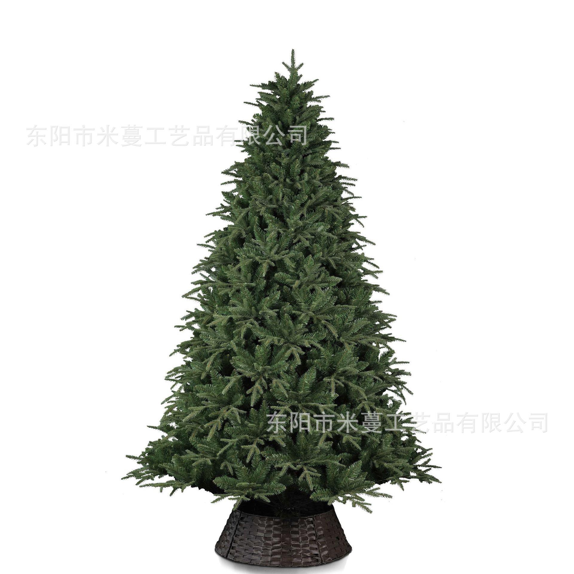 现货加密圣诞自动树PE混PVC尖头自动树（不含围栏）