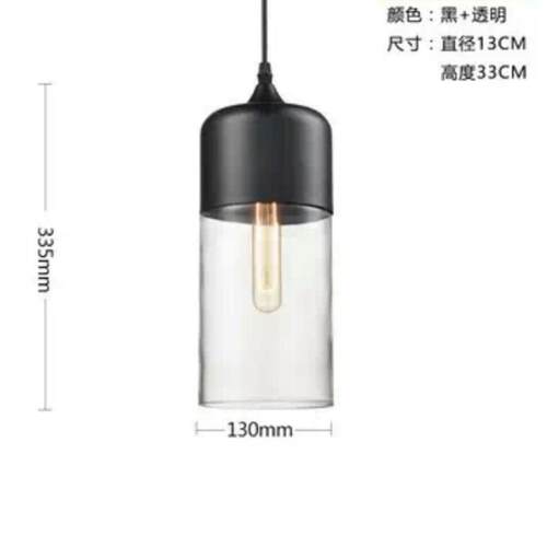 北欧工业风特色餐厅玻璃吊灯个性美式复古艺术创意酒吧吊LED灯具