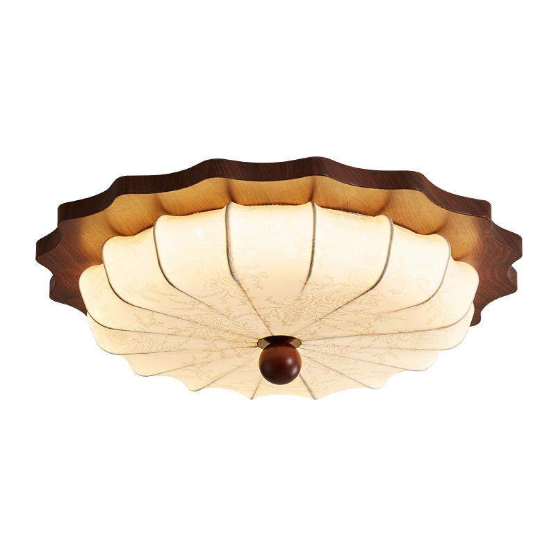 法式中古风卧室LED吸顶灯复古创意客厅灯花形布艺护眼主卧房间灯,家装灯饰光源,客厅吸顶灯,淘宝优惠券,粉丝福利购,淘宝优惠卷