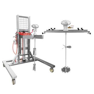 1000L专用气动搅拌机IBC吨桶化工油漆胶水油墨移动升降混合搅拌器