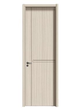 室内木门轻奢实木卧室门碳晶板复合生态门现代简约隔音套装平开门