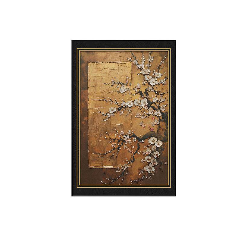 中古风客厅玄关装饰画万柿如意轻奢高级感好寓意入户走廊过道挂画