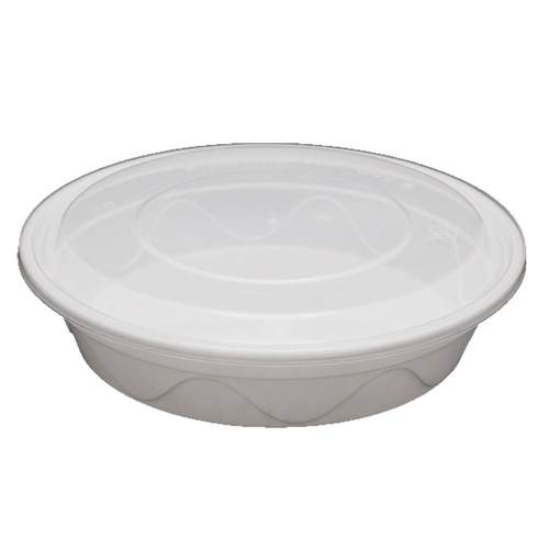 一次性打包盒1250/1500圆盆黑美式绿盖龙虾黄焖鸡干锅白色外卖盒