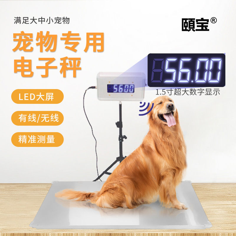 300/0.10kg精准不锈钢宠物称商用宠物诊所用称狗无线体重秤地磅称