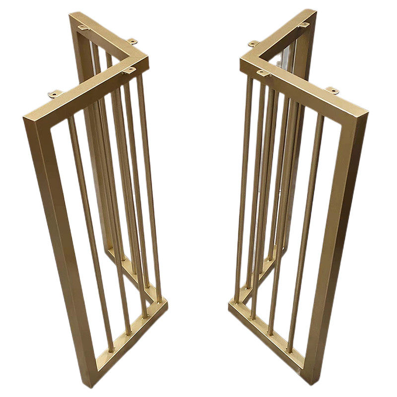 铁艺桌腿岩板桌脚实木办公桌腿桌架支架茶几餐桌脚会议可调节脚垫