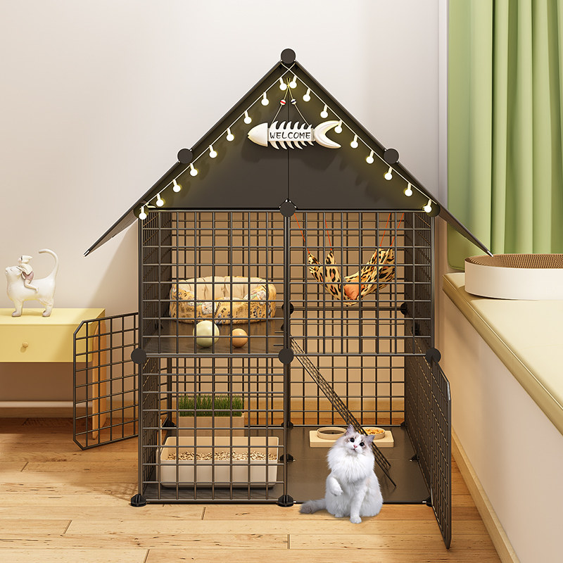 大猫笼子家用室内猫屋猫窝厕所猫砂盆一体小户型猫城堡猫别墅空笼,宠物/宠物食品及用品,猫笼子/猫别墅,淘宝优惠券,粉丝福利购,淘宝优惠卷