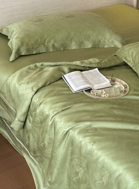 60S天丝提花烫钻夏凉被100%莱赛尔面料四件套凉感空调被子单夏被