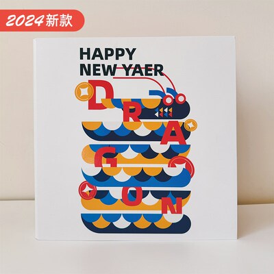 memobox大容量白底龙年2024儿童相册插页式3寸5寸6寸宝宝纪念影集