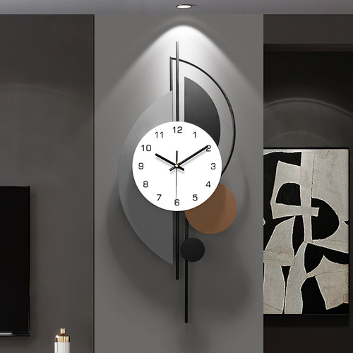 2024新款高级感装饰钟表挂钟卧室静音挂表简约免打孔时钟挂钟