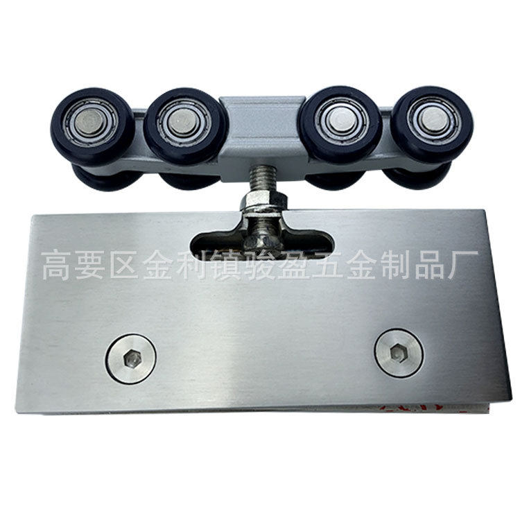 玻璃门双向缓冲移门吊轮阻尼器推拉门滑轮导轨轨道卫生间淋浴房室