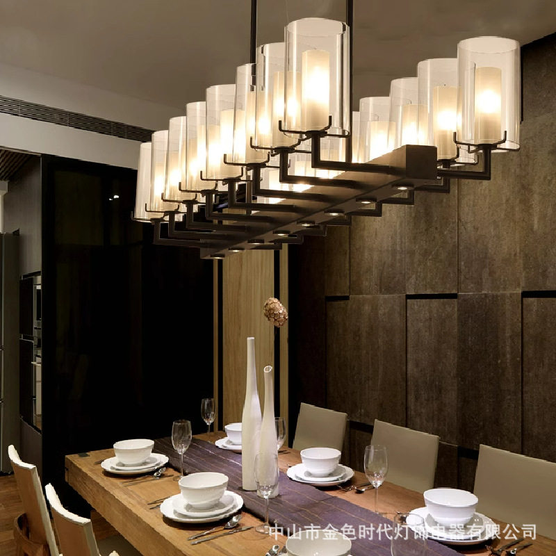 餐厅吊灯饭厅三头复古酒吧前台收银台吧台工业风现代简约中式灯具