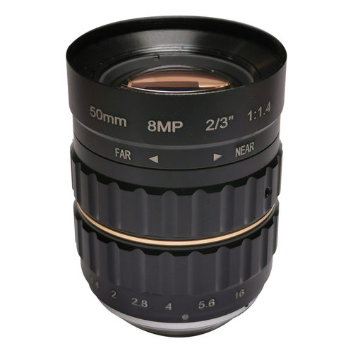 机器视觉镜头800万像素50mm定焦F1.4可变光圈CS工业镜头2/3靶面