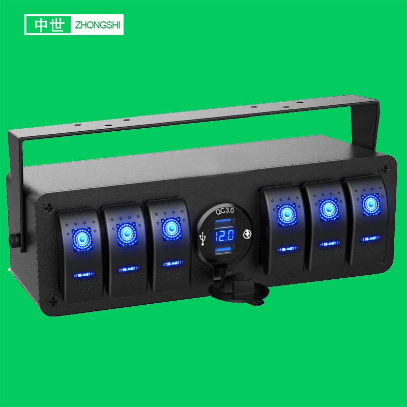 摇杆开关 12V 面板继电器盒电路控制系统80A电路断路器开关盖拆卸