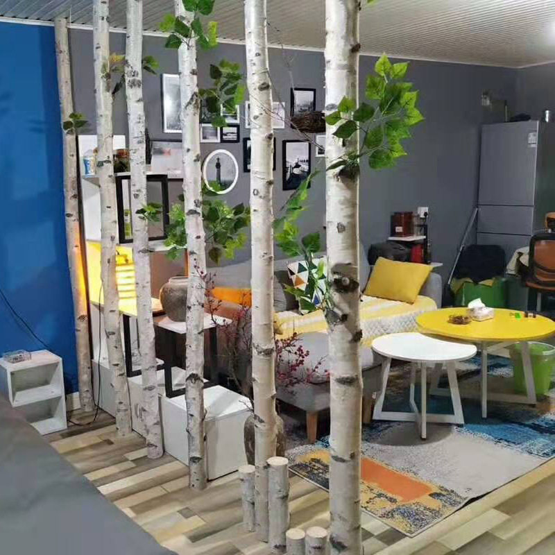 白桦树实木树杆婚礼拱门橱窗隔断装饰枯树造型树干支树枝细杈