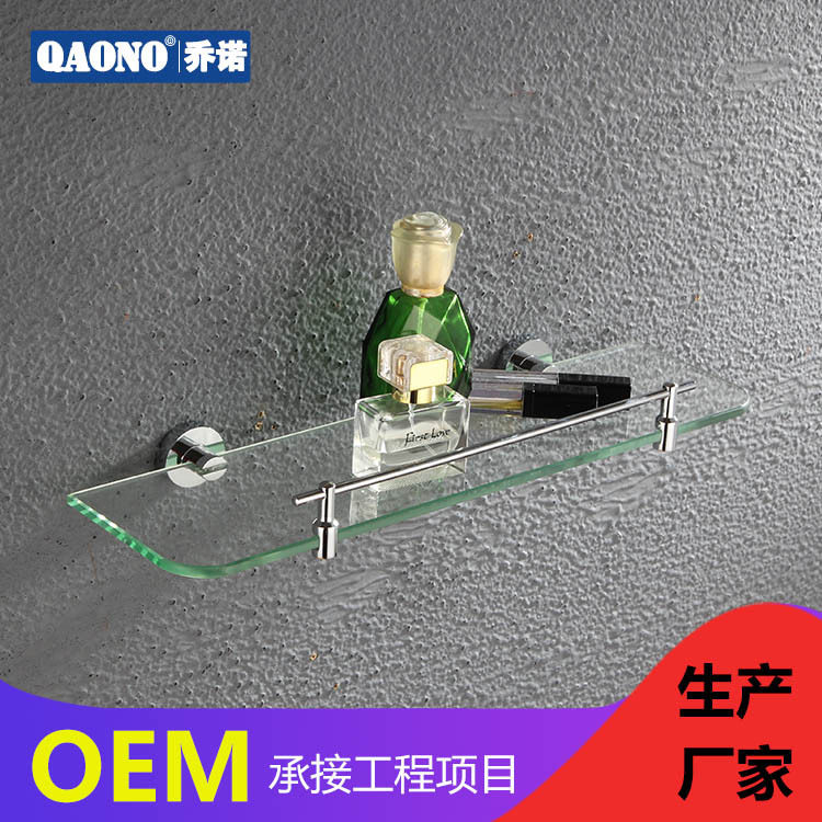 全铜金属置物架 透明钢化玻璃 多尺寸可选 酒店工程批发 2613