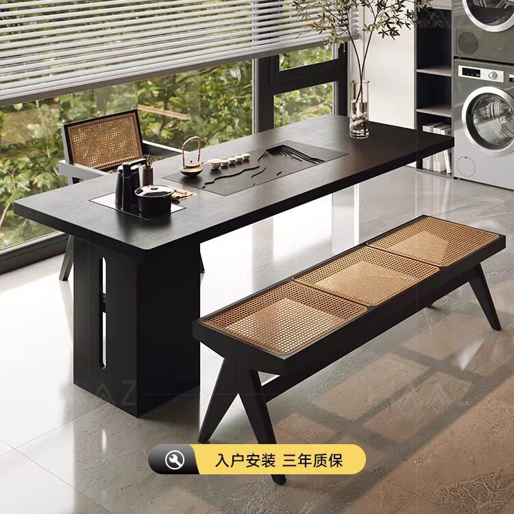 厂家多功能阳台茶桌极简风高级茶台烧水壶一体悬浮泡茶桌一件直销