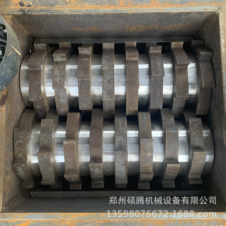 铝合金双轴撕碎机 工业废金属撕碎机 800型塑料托盘木托板撕裂机