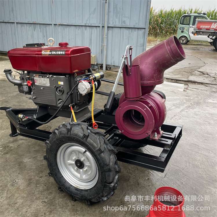 四进四出高扬程水泵 拖拉机轴传动喷灌 柴油款高压喷灌机