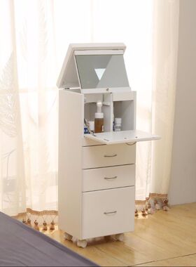 I1迷你实木化妆床头柜欧式梳妆台女卧室轻奢小型现代简约翻盖多功