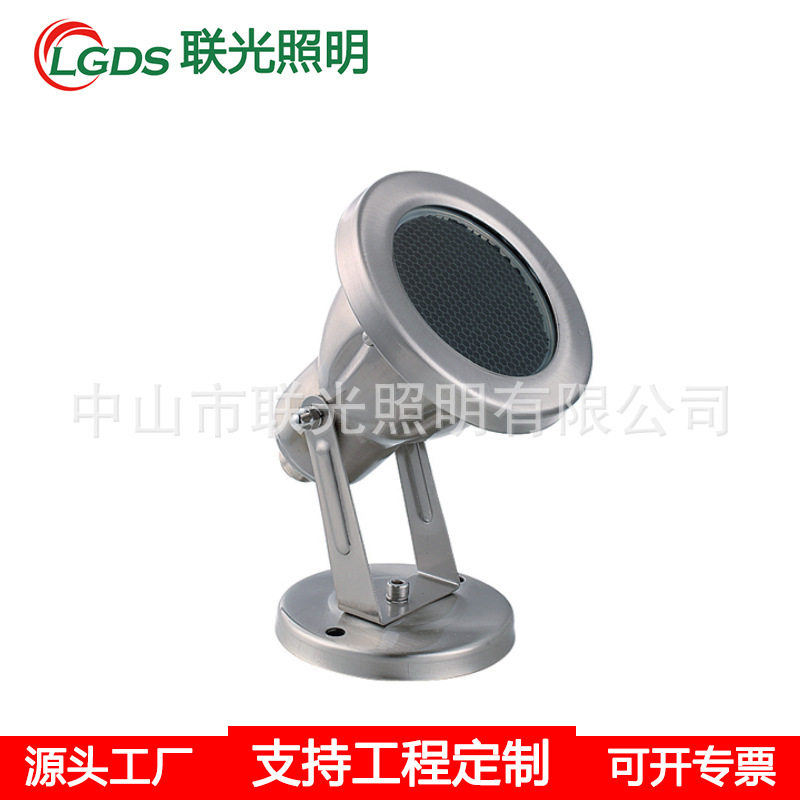 LED水底灯IP68防水304不锈钢水池灯1W6W3W七彩RGB 12V24V水下射灯