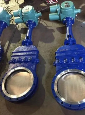 PZ973X-10C手电两用刀型闸阀电动浆液阀DN600耐磨电动刀闸阀DN700