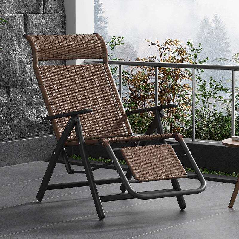躺椅午休折叠藤椅阳台家用休闲老人凉椅子靠背晒太阳可坐