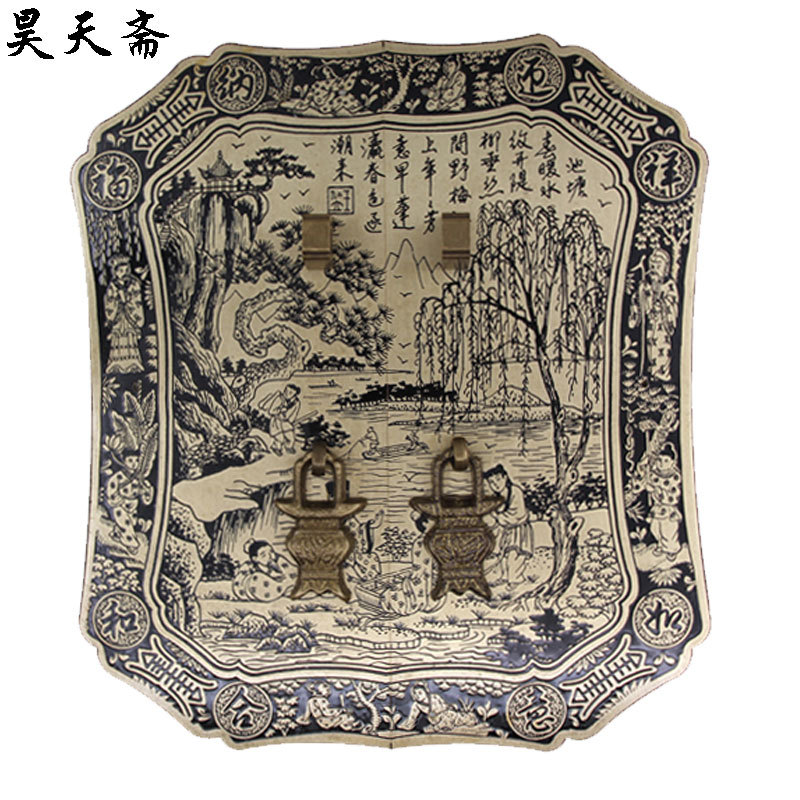 昊天斋纯铜仿古新中式柜门拉手