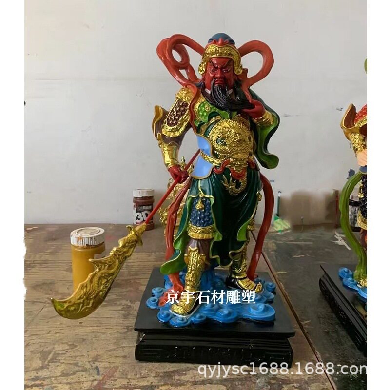 纯铜武财神关二爷神像供奉摆件