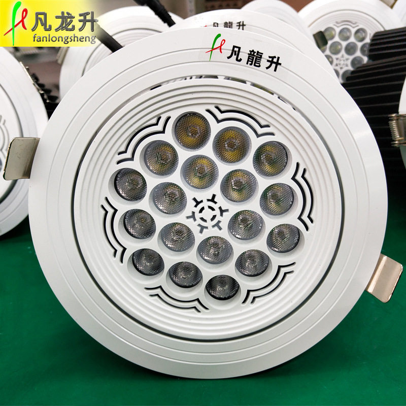 40瓦珠宝店顶灯 高天花可摇头珠宝射灯 18*3W防眩光LED珠宝天花灯