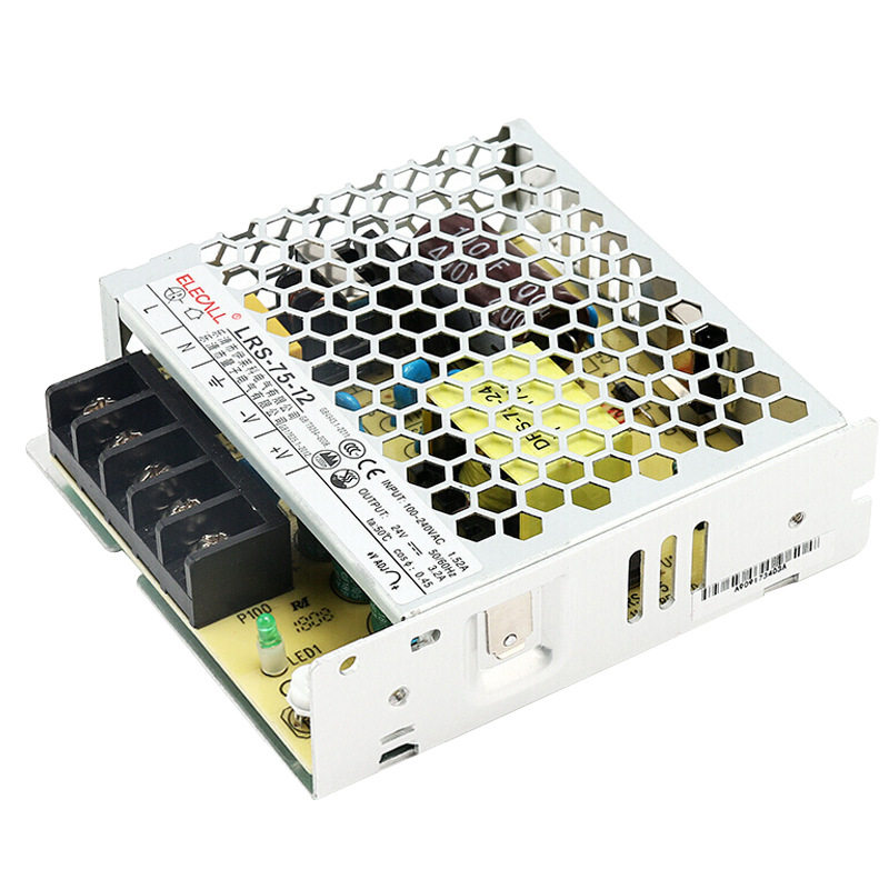 伊莱科LRS-75-12开关电源220转DC12V适配器直流稳压变压器6A72W